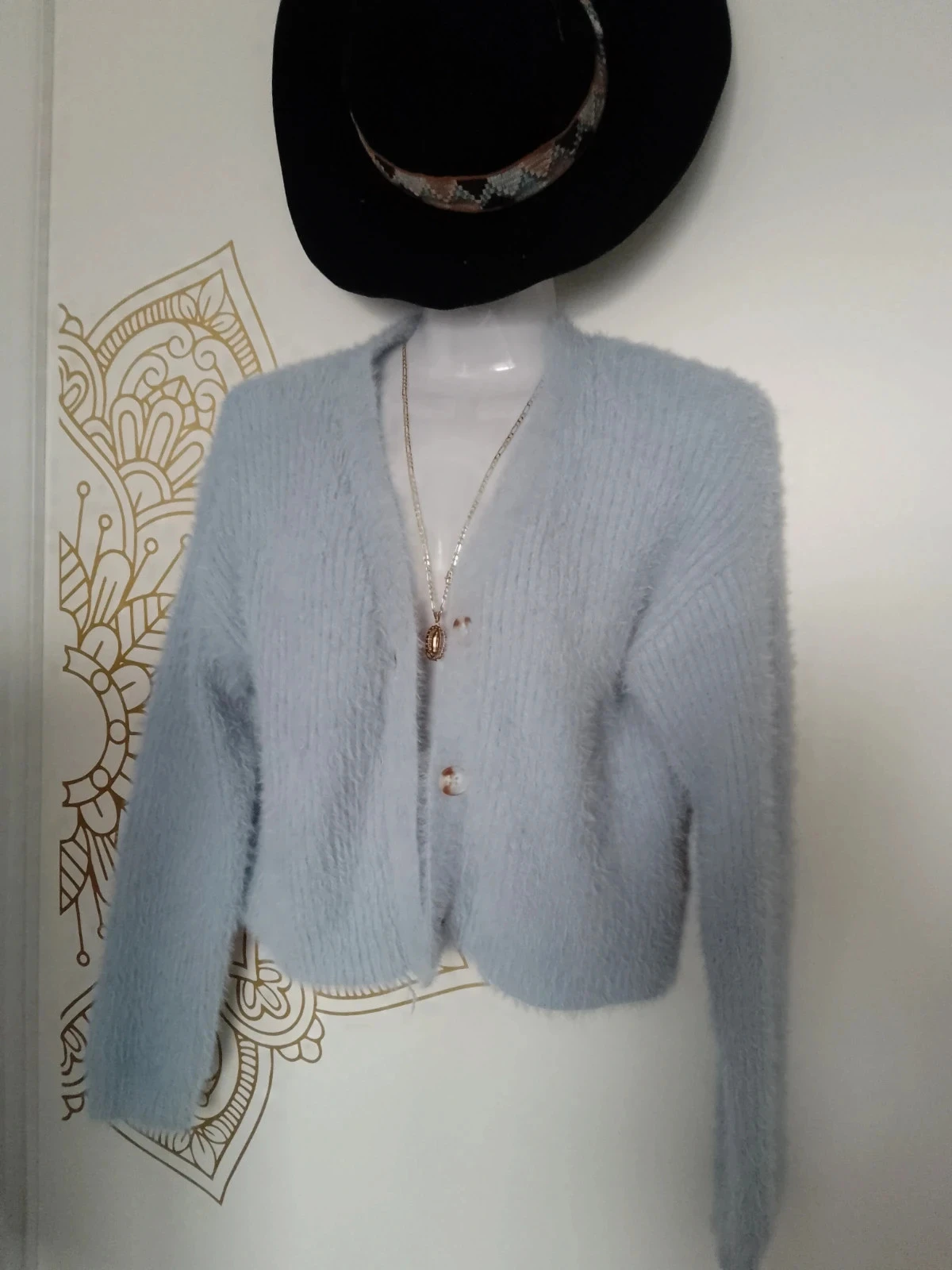Gilet bleu clair taille xs oversize